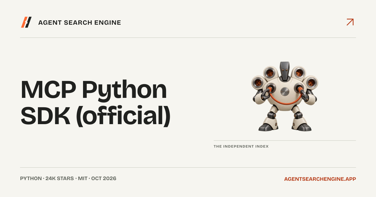 MCP Python SDK (official) shipped an update