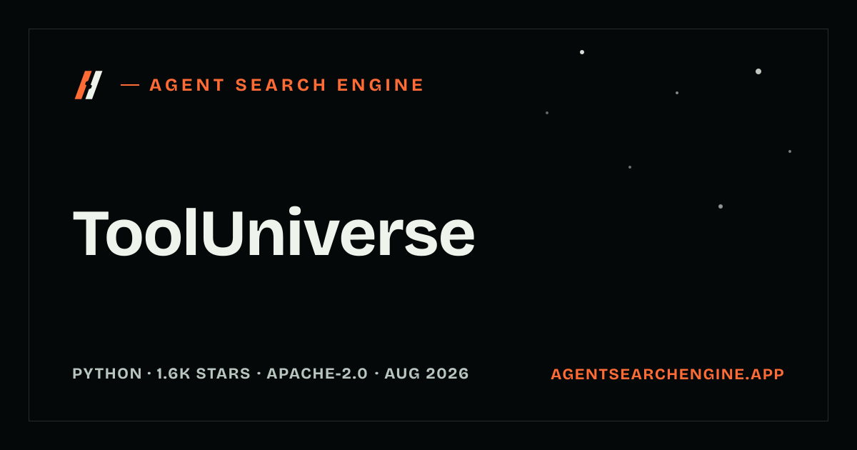ToolUniverse shipped an update